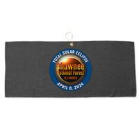 Shawnee Forest Illinois IL Total Solar Eclipse 2024 Large Microfiber Waffle Golf Towel