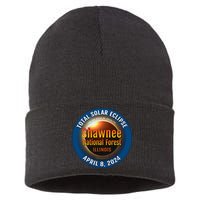 Shawnee Forest Illinois IL Total Solar Eclipse 2024 Sustainable Knit Beanie