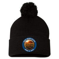 Shawnee Forest Illinois IL Total Solar Eclipse 2024 Pom Pom 12in Knit Beanie