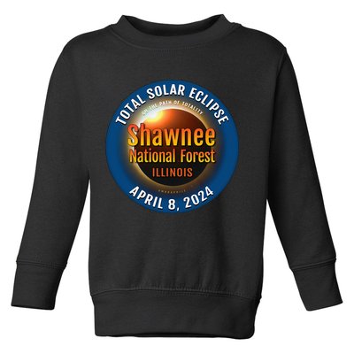 Shawnee Forest Illinois IL Total Solar Eclipse 2024 Toddler Sweatshirt