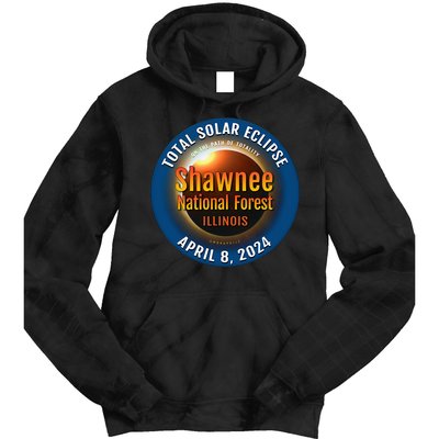 Shawnee Forest Illinois IL Total Solar Eclipse 2024 Tie Dye Hoodie