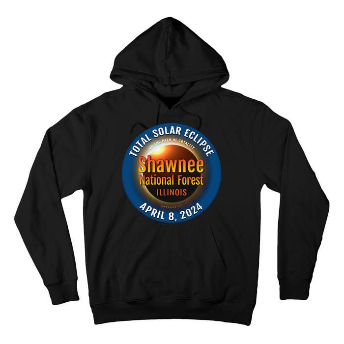Shawnee Forest Illinois IL Total Solar Eclipse 2024 Tall Hoodie