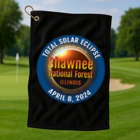 Shawnee Forest Illinois IL Total Solar Eclipse 2024 Golf Towel