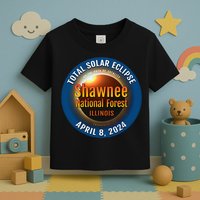 Shawnee Forest Illinois IL Total Solar Eclipse 2024 Toddler T-Shirt