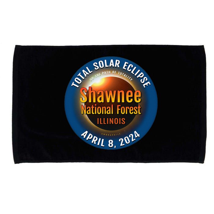 Shawnee Forest Illinois IL Total Solar Eclipse 2024 Microfiber Hand Towel
