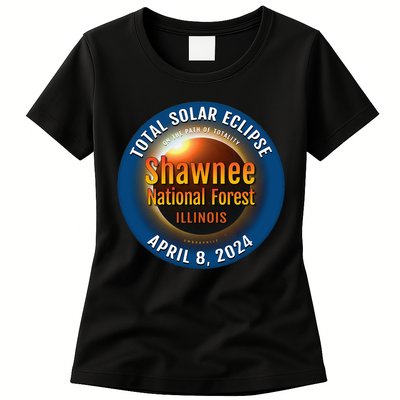 Shawnee Forest Illinois IL Total Solar Eclipse 2024 Womens T-Shirt