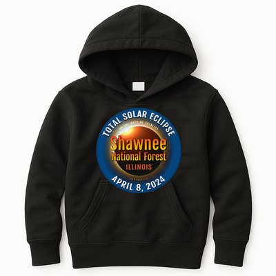 Shawnee Forest Illinois IL Total Solar Eclipse 2024 Kids Hoodie