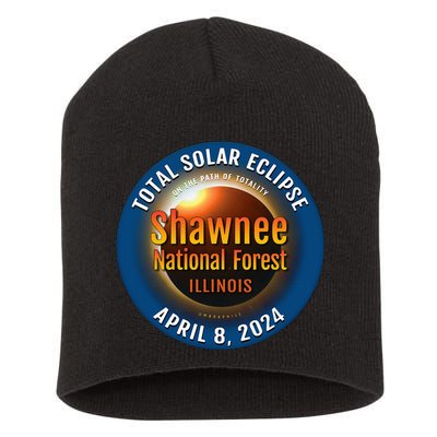Shawnee Forest Illinois IL Total Solar Eclipse 2024 Short Acrylic Beanie