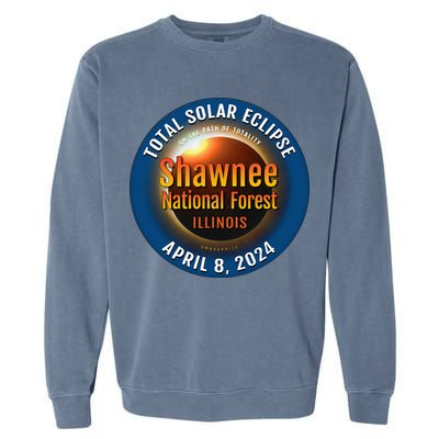 Shawnee Forest Illinois IL Total Solar Eclipse 2024 Garment-Dyed Sweatshirt