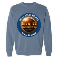 Shawnee Forest Illinois IL Total Solar Eclipse 2024 Garment-Dyed Sweatshirt