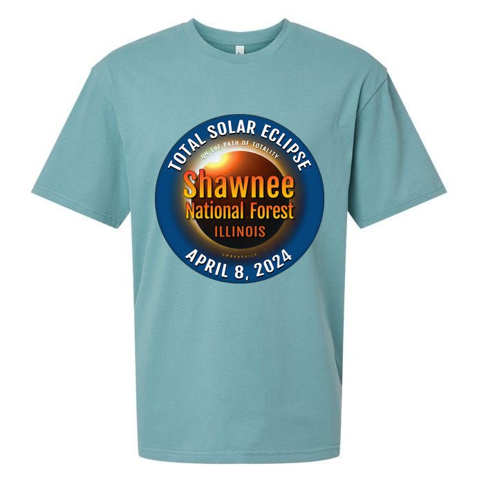 Shawnee Forest Illinois IL Total Solar Eclipse 2024 Sueded Cloud Jersey T-Shirt