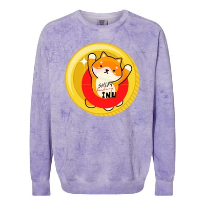 Shiba Fcking Inu Colorblast Crewneck Sweatshirt