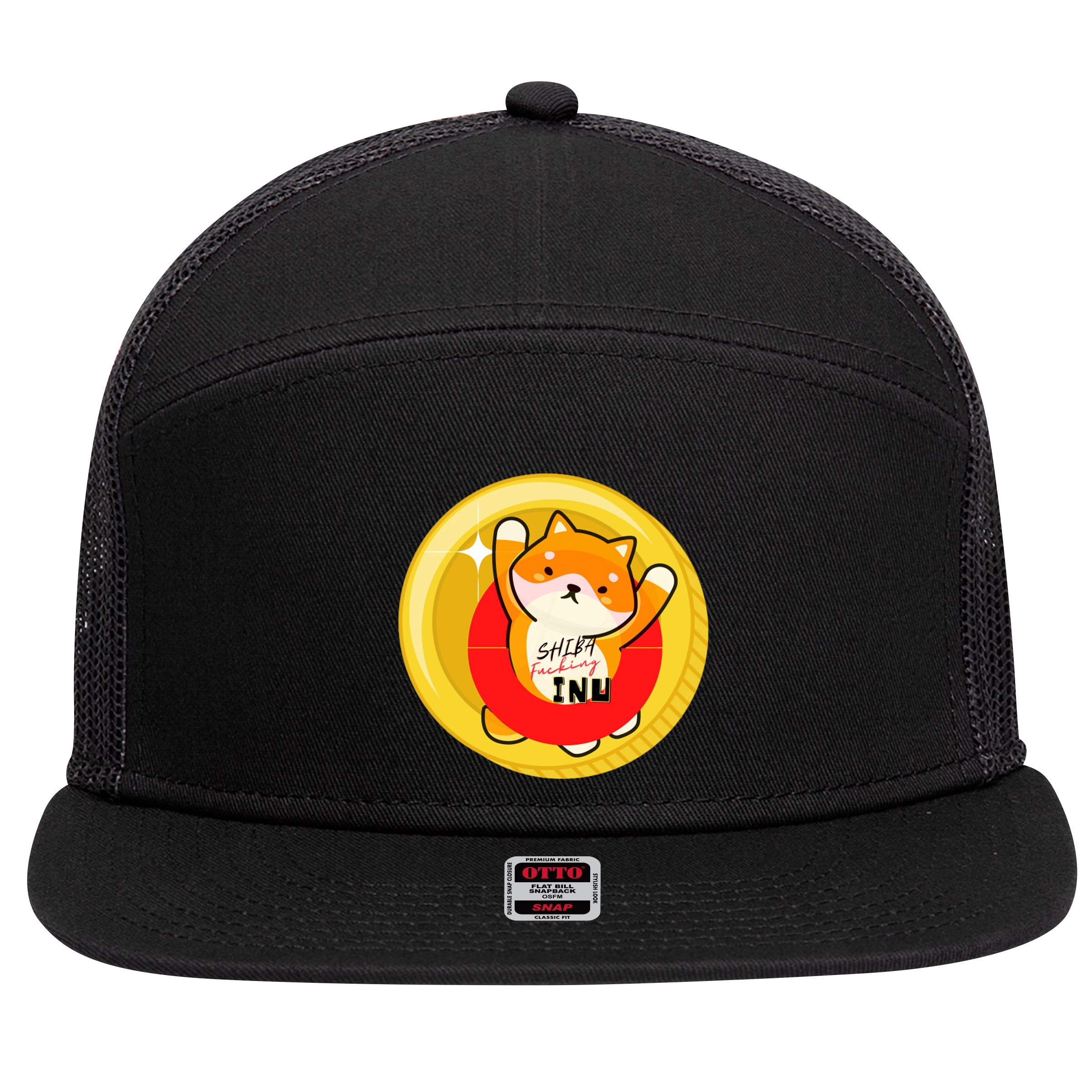 Shiba Fcking Inu 7 Panel Mesh Trucker Snapback Hat