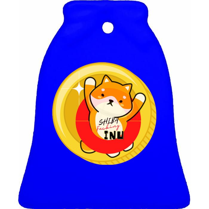 Shiba Fcking Inu Ceramic Bell Ornament