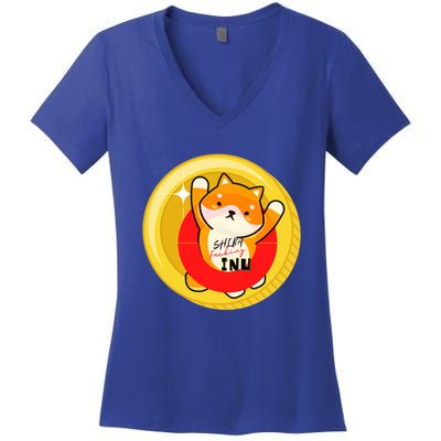 Shiba Fcking Inu Women's V-Neck T-Shirt