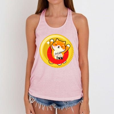 Shiba Fcking Inu Women's Knotted Racerback Tank