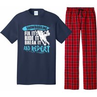 Snowmobiling Fix It Ride It Break It And Repeat Snowmobile Pajama Set