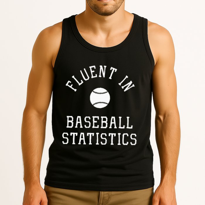 Sabermetric Fluent In Baseball Statistics Sport Data Analyst Tank Top