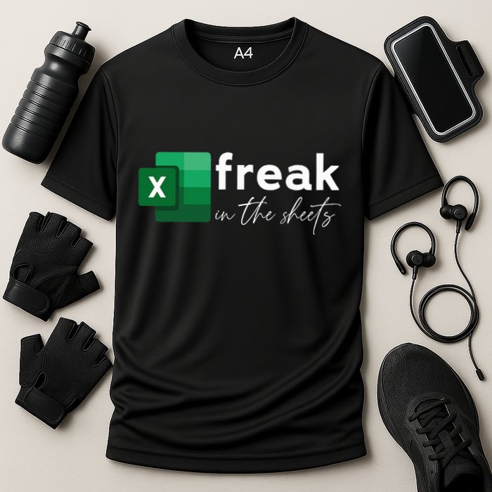 Spreadsheet Freak In The Sheets Accountant Cooling Performance Crew T-Shirt