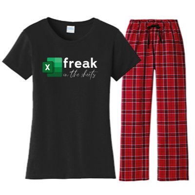 Spreadsheet Freak In The Sheets Accountant Women's Flannel Pajama Set