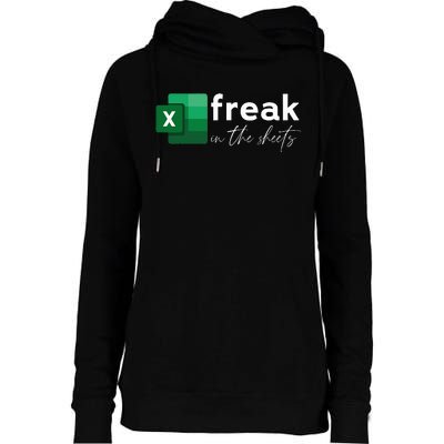 Spreadsheet Freak In The Sheets Accountant Womens Funnel Neck Pullover Hood