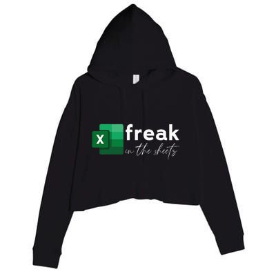 Spreadsheet Freak In The Sheets Accountant Crop Fleece Hoodie