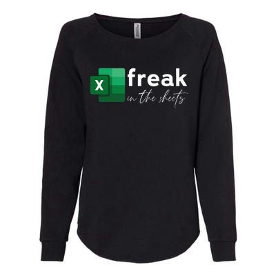 Spreadsheet Freak In The Sheets Accountant Womens California Wash Sweatshirt