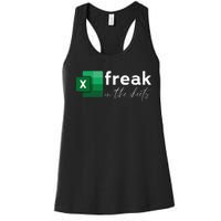 Spreadsheet Freak In The Sheets Accountant Women's Racerback Tank