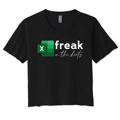 Spreadsheet Freak In The Sheets Accountant Women's Crop Top Tee