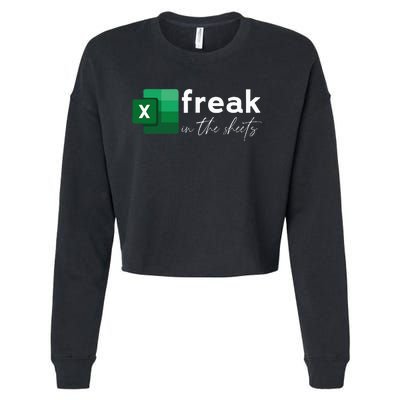 Spreadsheet Freak In The Sheets Accountant Cropped Pullover Crew