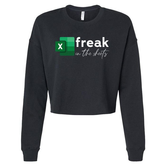 Spreadsheet Freak In The Sheets Accountant Cropped Pullover Crew