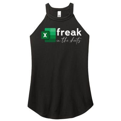 Spreadsheet Freak In The Sheets Accountant Women's Perfect Tri Rocker Tank