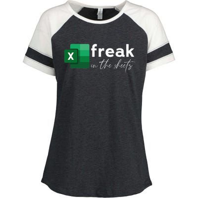 Spreadsheet Freak In The Sheets Accountant Enza Ladies Jersey Colorblock Tee