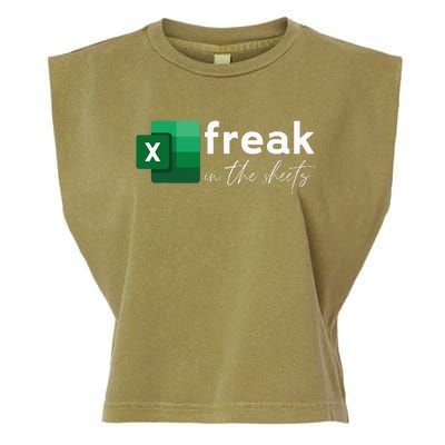 Spreadsheet Freak In The Sheets Accountant Garment-Dyed Women's Muscle Tee