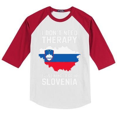 Slovenian Flag I Slovenia Flag I Vacation Slovenia Kids Colorblock Raglan Jersey