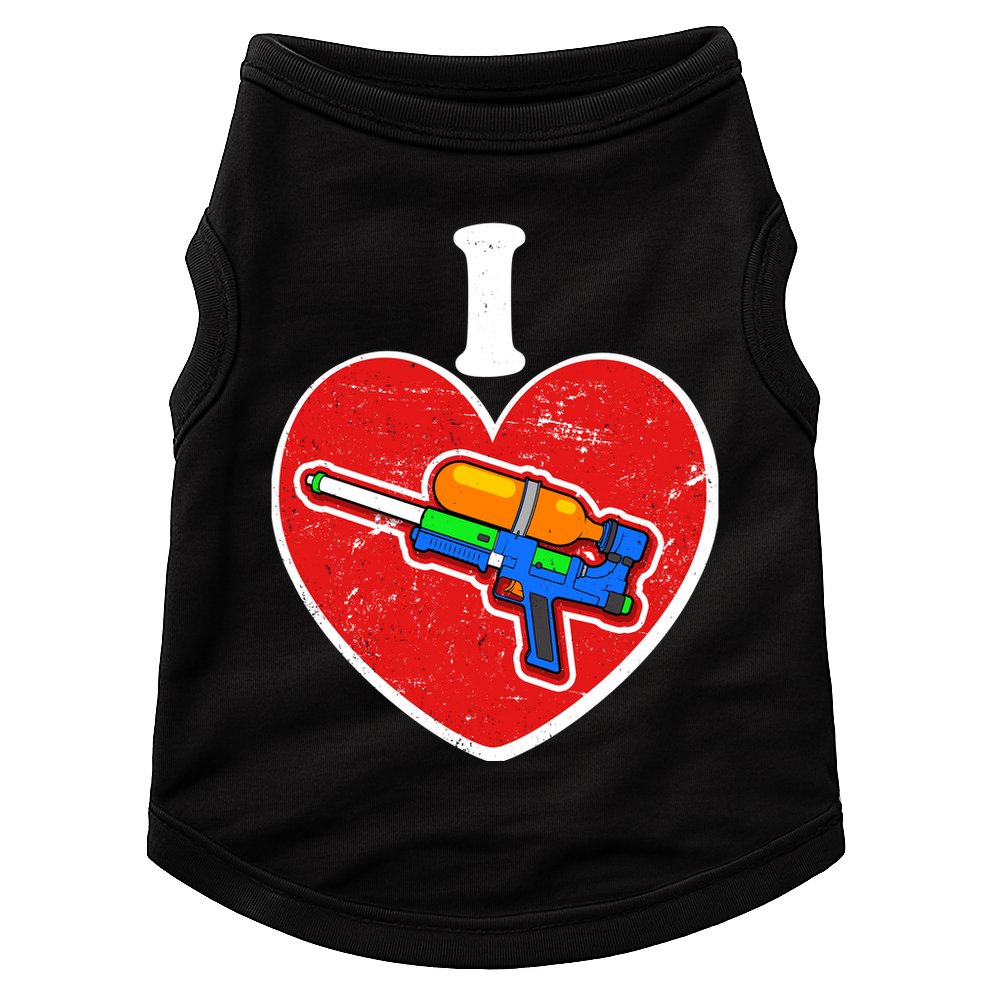 Summertime Fun I Love Super Soakers Water Guns Doggie Tank