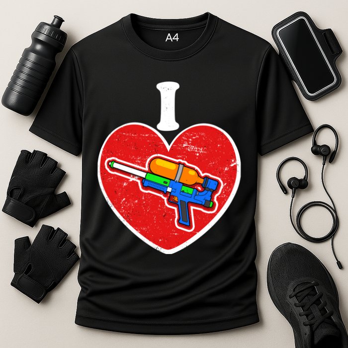Summertime Fun I Love Super Soakers Water Guns Performance Shirt