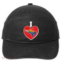Summertime Fun I Love Super Soakers Water Guns 7-Panel Snapback Hat