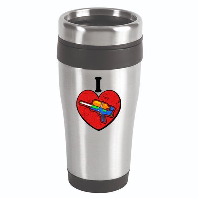 Summertime Fun I Love Super Soakers Water Guns 16oz Travel Tumbler