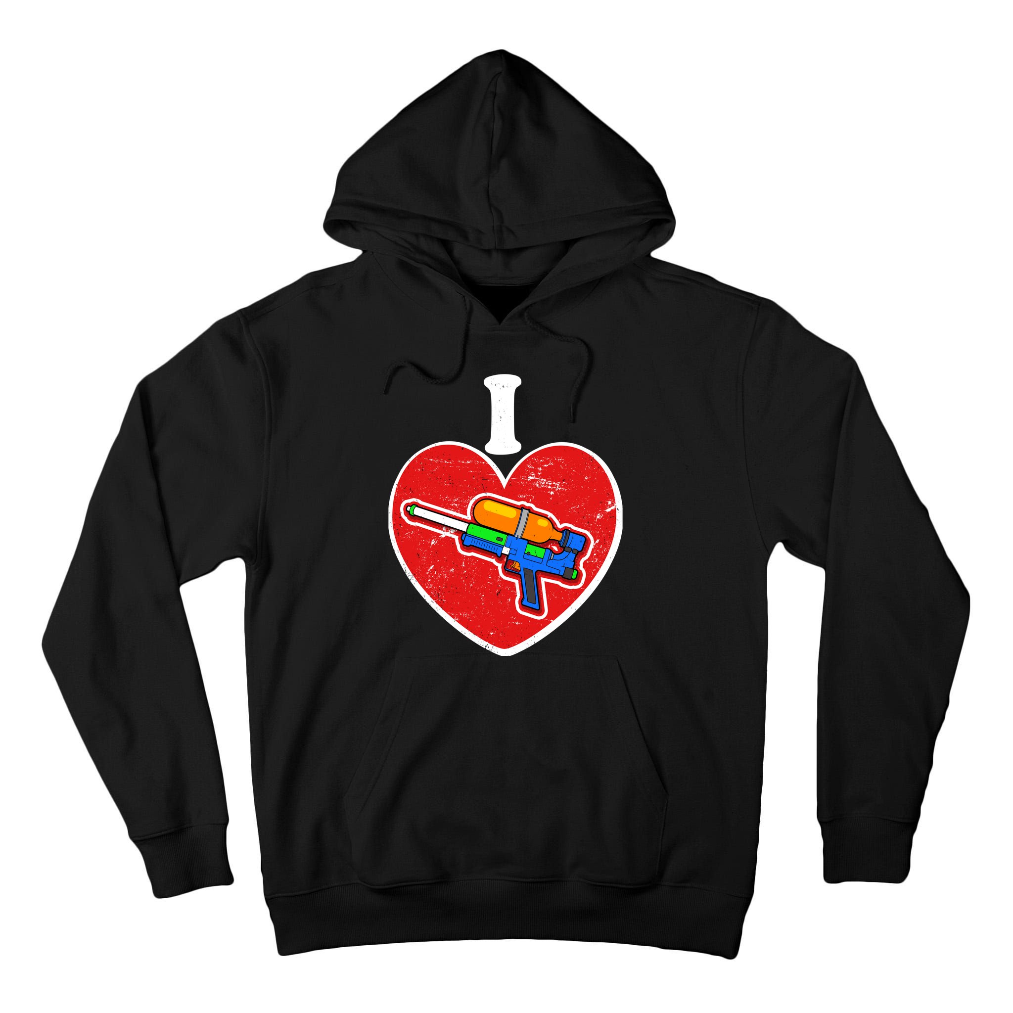 Summertime Fun I Love Super Soakers Water Guns Tall Hoodie