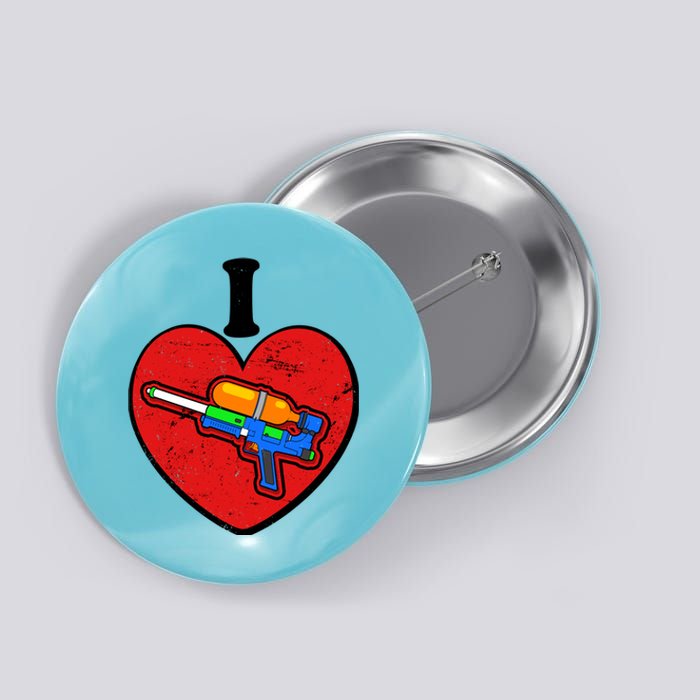 Summertime Fun I Love Super Soakers Water Guns Button