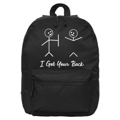Stick Figures I Got Your Back 16 in Basic Backpack