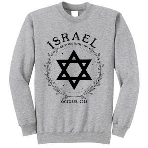 Support For Israel I Stand With Israel Jewish Non Distressed Tall Sweatshirt