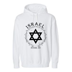 Support For Israel I Stand With Israel Jewish Non Distressed Garment-Dyed Fleece Hoodie