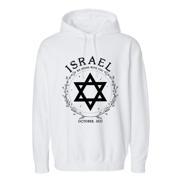 Support For Israel I Stand With Israel Jewish Non Distressed Garment-Dyed Fleece Hoodie