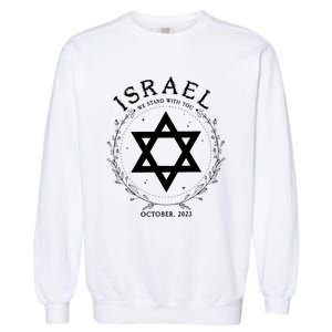 Support For Israel I Stand With Israel Jewish Non Distressed Garment-Dyed Sweatshirt