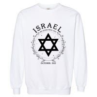 Support For Israel I Stand With Israel Jewish Non Distressed Garment-Dyed Sweatshirt