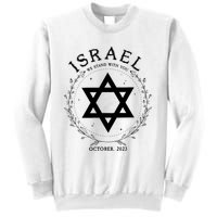 Support For Israel I Stand With Israel Jewish Non Distressed Sweatshirt