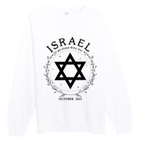 Support For Israel I Stand With Israel Jewish Non Distressed Premium Crewneck Sweatshirt