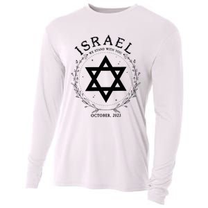 Support For Israel I Stand With Israel Jewish Non Distressed Cooling Performance Long Sleeve Crew